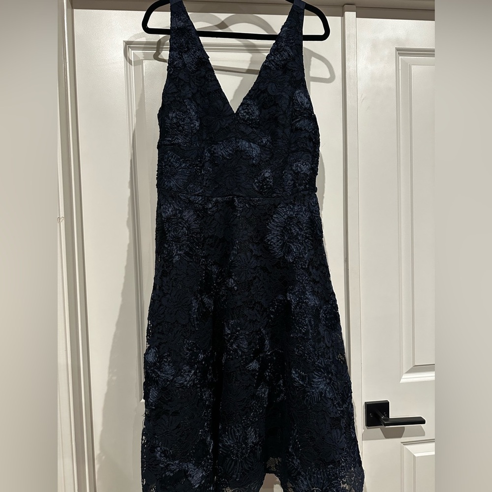 Antonio Melani Elegant Navy Lace Dress